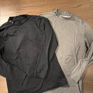 Lot of 2 - Under Armour Cold Gear Armour Fitted Mock Long Sleeve - Size Medium